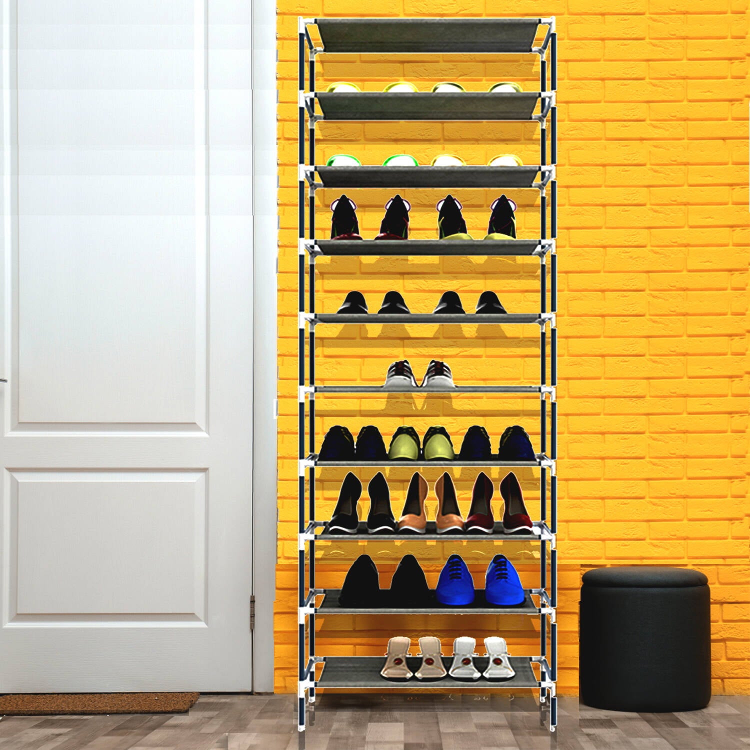 10-Tier Shoe Rack Shelf Closet Shoe Storage Racks Cabinet Organizer for Entryway Living Room Bedroom