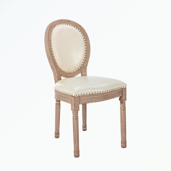 Upholstered French Dining Chair with rubber legs