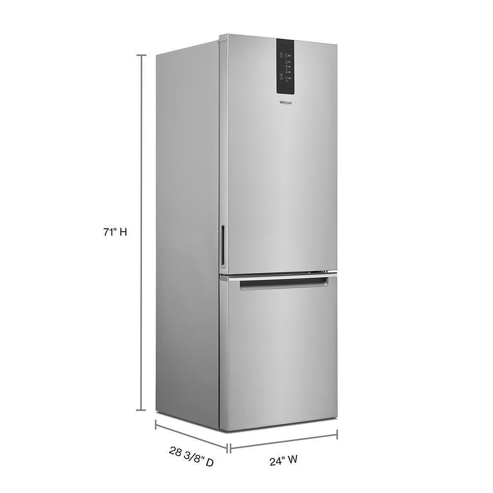 Whirlpool 24 in. 12.7 cu. ft. Bottom Freezer Refrigerator in Fingerprint Resistant Stainless Counter Depth WRB543CMJZ