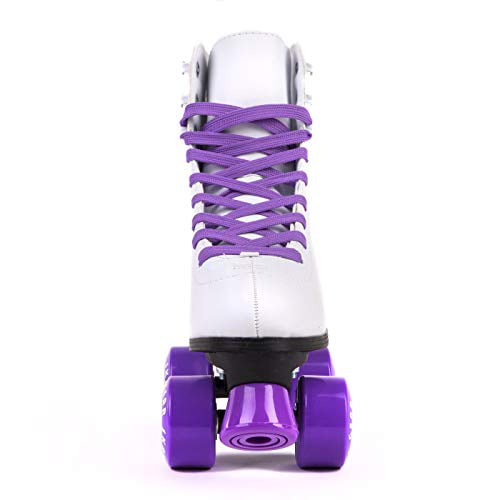 Skate Gear Extra Support Quad Roller Skates for Kids and Adults (Purple， Women's 10 / Men's 9)