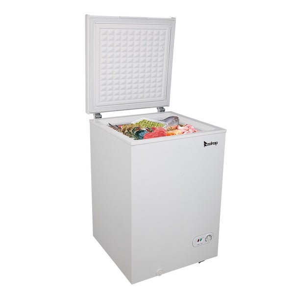 3.5CU.FT/5.0CU.FT Horizontal Freezer Chest Freezer with Adjustable Thermostat for Homes， Cottage， Offices