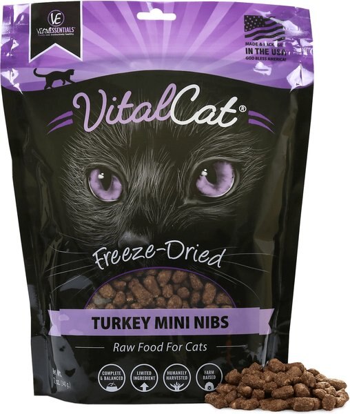 Vital Essentials Turkey Mini Nibs Freeze-Dried Cat Food