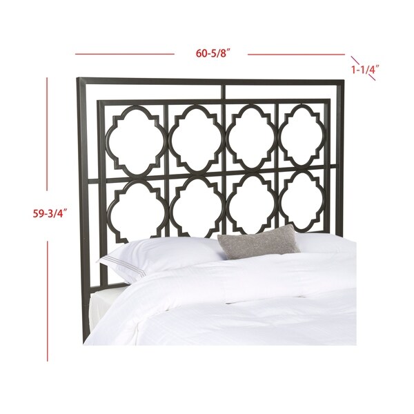 SAFAVIEH Silva Gunmetal Geometric Headboard (Queen) - - 10329096