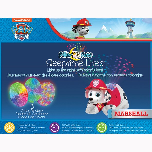 Nickelodeon Paw Patrol Marshall Sleeptime Lite Plush Led Kids x27 Nightlight Pillow Pets