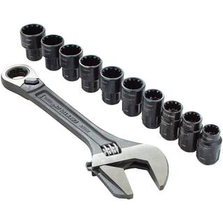 Crescent 38 in. Drive Pass-Thru Adjustable Wrench Set (11-Piece) CPTAW8