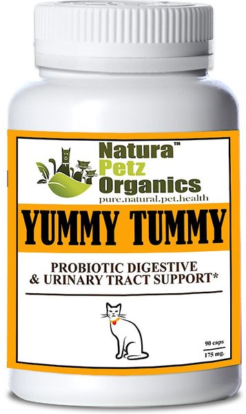 Natura Petz Organics Yummy Tummy Cat Supplement， 90 count