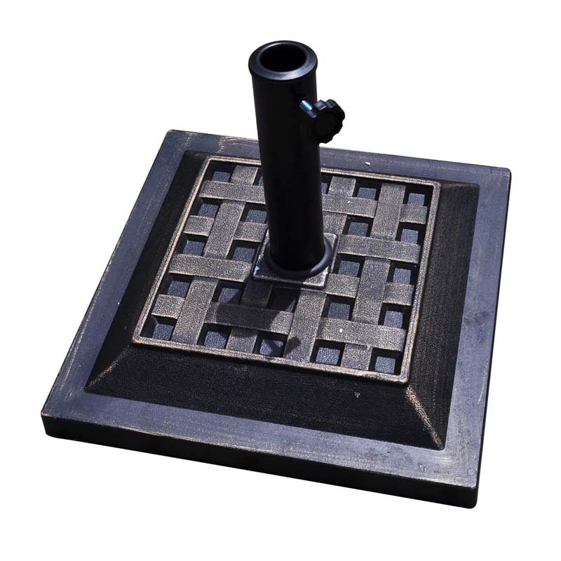 30 lbs 17.5 Inch Heavy Duty Square Outdoor Patio Market Umbrella Base Stand