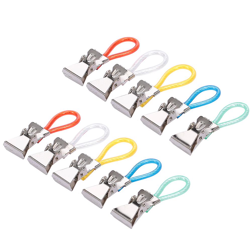 10pcs Tea Towel Clips Cloth Hanging Metal Clips Hand Towel For Kitchen Bathroom Afternoon Tea Oven Mitt Kids Pet Multicolor 10