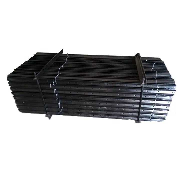 Factory supply 2.4m metal frame material black bitumen painted y fence post star picket