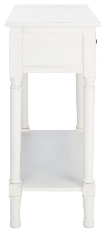 Piper 2 Drawer Console Table Distressed White   French Country   Console Tables   by V.S.D Furniture  Houzz