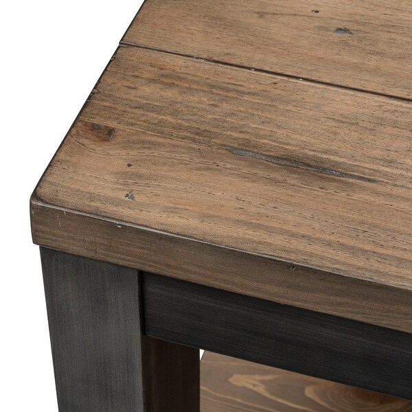 Rutland Grove Two Tone Charcoal and Desert Rectangular End Table