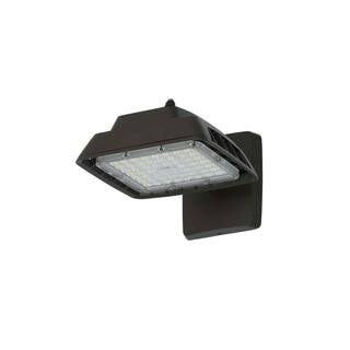 Commercial Electric 150W Equivalent Integrated LED Bronze Outdoor Commercial Area Light with Wall mount 4500 Lumens GRD32-PC-4K-BZ