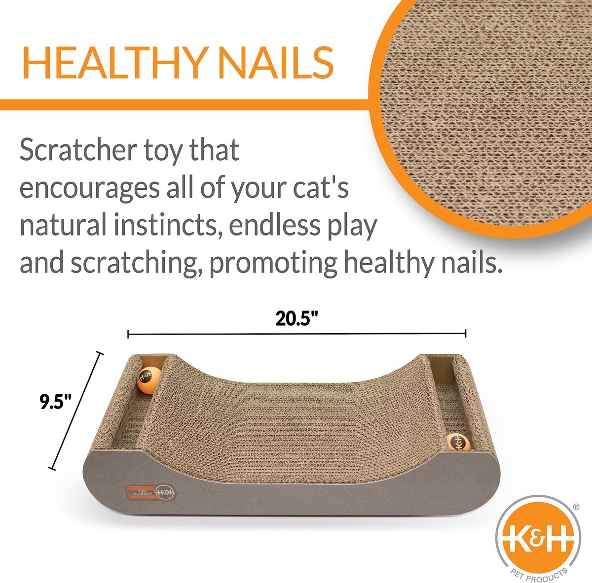 KandH Pet Products Kitty Tippy Scratch n' Track Cat Scratcher Toy with Catnip