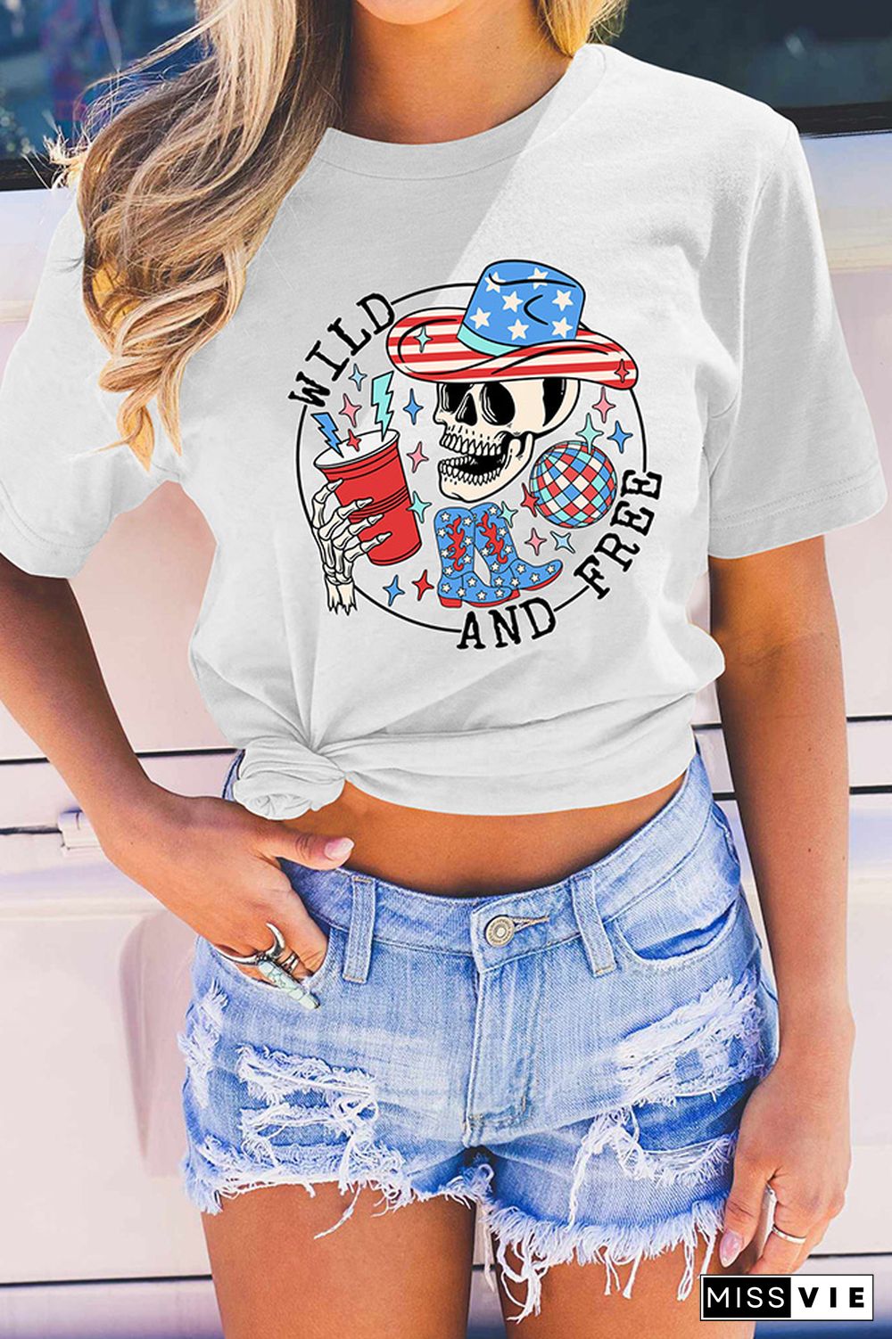 Wild and Free 4th of July Graphic Tee