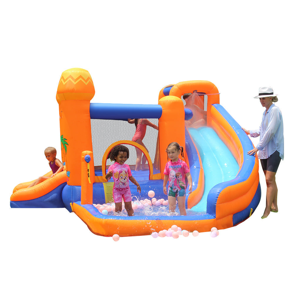 MultiEase Inflatable Kids Water Slide Park Bounce Splash Pool Patio