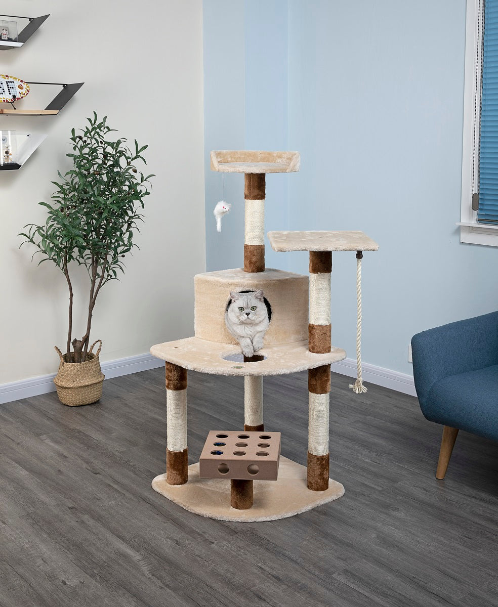 Go Pet Club IQ Busy Box 48 in. Condo Cat Tree