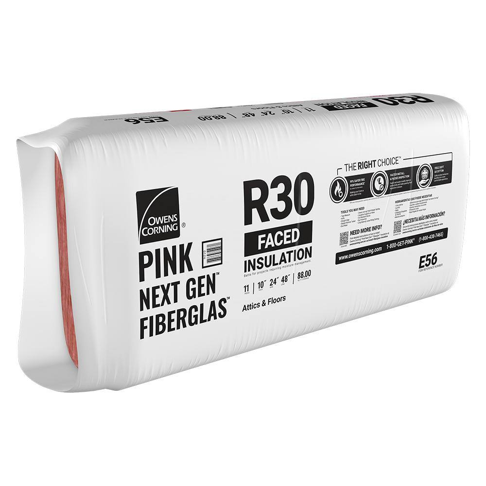 Owens Corning R-30 Kraft Faced Fiberglass Insulation Batt 24 in. x 48 in. (8-Bags) E56