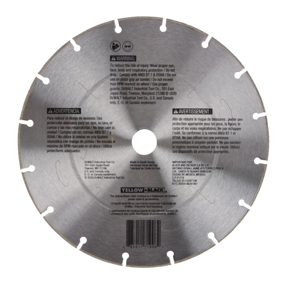 DEWALT Diamond Wheel FLEXVOLT 9 Metal Cutting