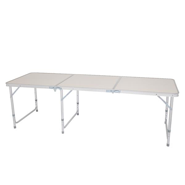 70 INCH Aluminum Folding Table，70.86 x 23.62 x 27.56 inch for Picnic Camping Party BBQ， Portable Utility Outdoor Tables with Carrying Handle