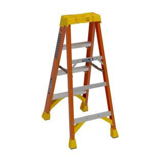 Werner 4 ft. Fiberglass Step Ladder (8 ft. Reach Height) with 300 lbs. Load Capacity Type IA Duty Rating NXT1A04