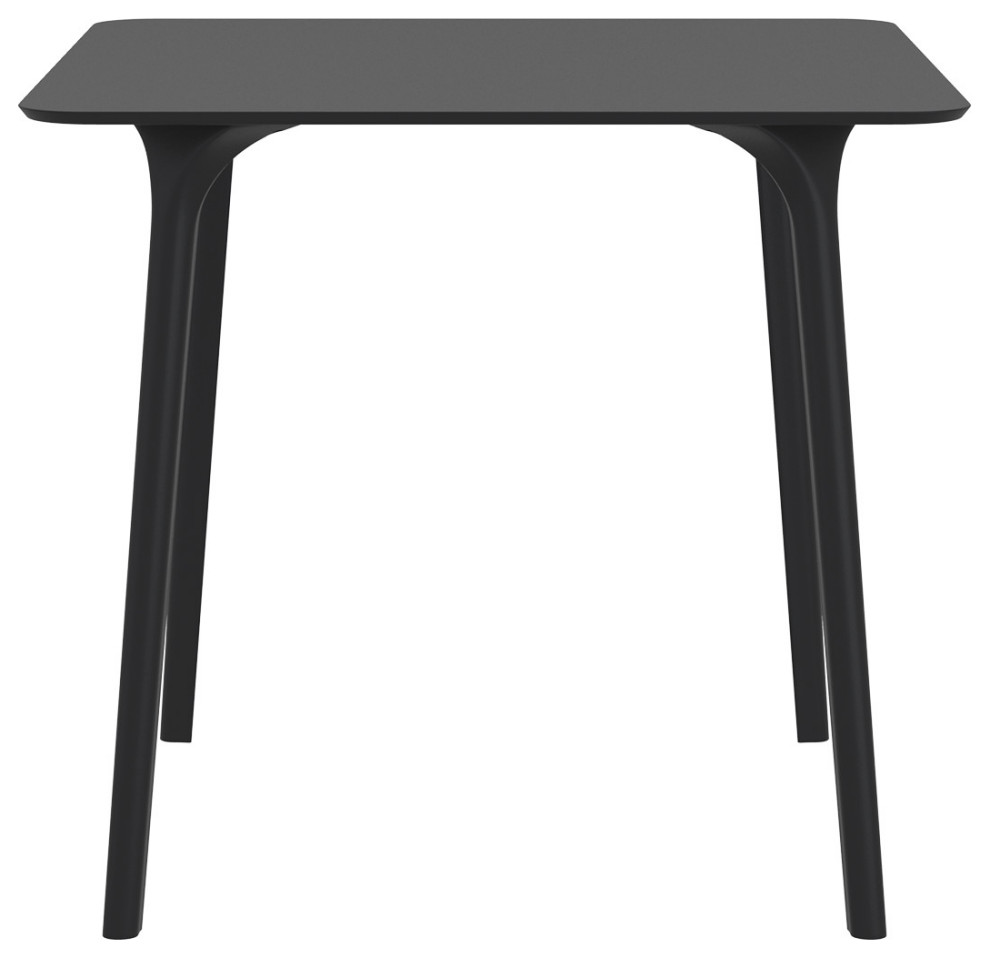 Maya Square Table 31 inch Black   Midcentury   Outdoor Dining Tables   by Compamia  Houzz