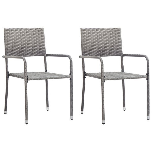 3 Piece Patio Dining Set Gray - Overstock - 37575982