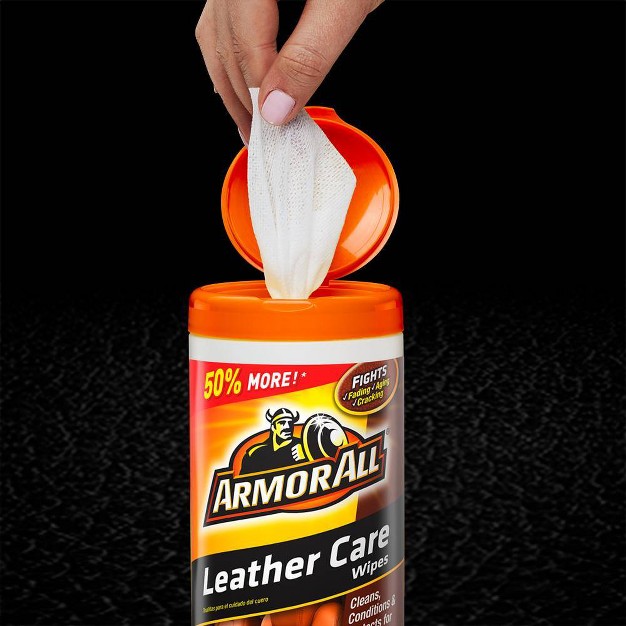 Armor All 30ct Leather Care Wipes Automotive Protector