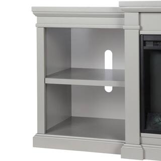 Ameriwood Home Paynes Gray Electric Fireplace 70 in. TV Stand HD51152