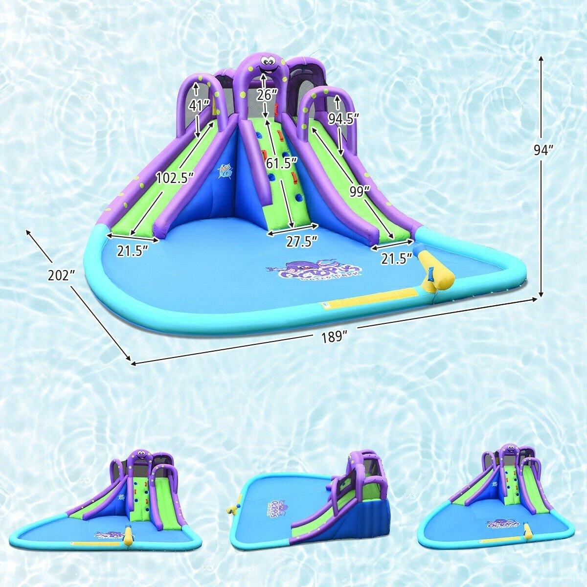 BOUNTECH Inflatable Water Park | Mighty Bounce House w/ Large Splash Pool