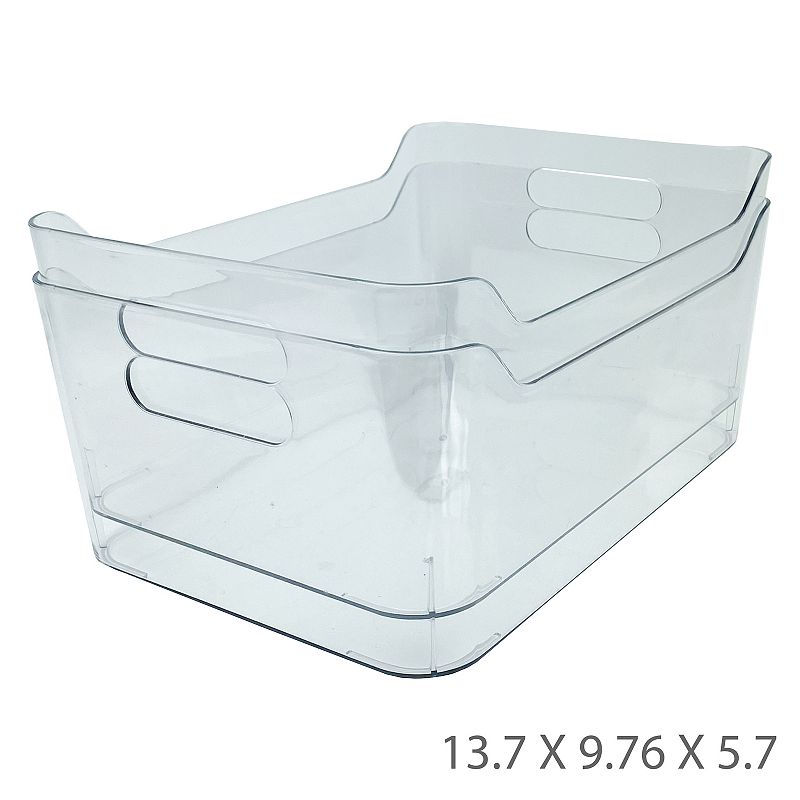 Belle Maison 2-pc. Clear Plastic Organizer Bin Set