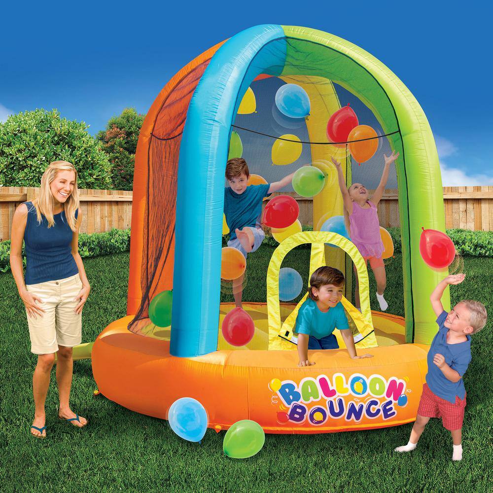 BANZAI Inflatable Balloon Bounce Activity Play Center with 20 Balloons BAN-34915