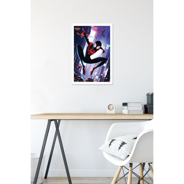 Trends International Marvel Spider man Into The Spider verse Street Framed Wall Poster Prints