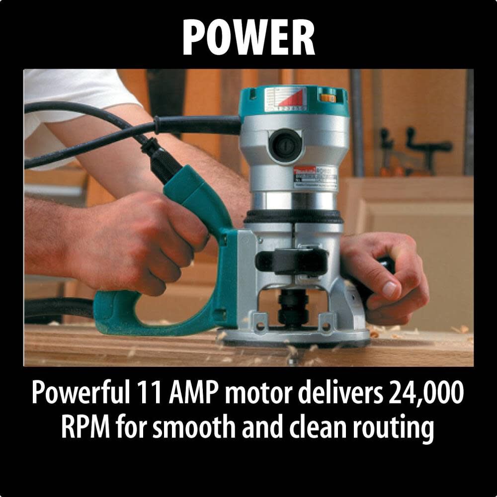 Makita Router 11-Amp 2-1/4 HP Motor with 1/2