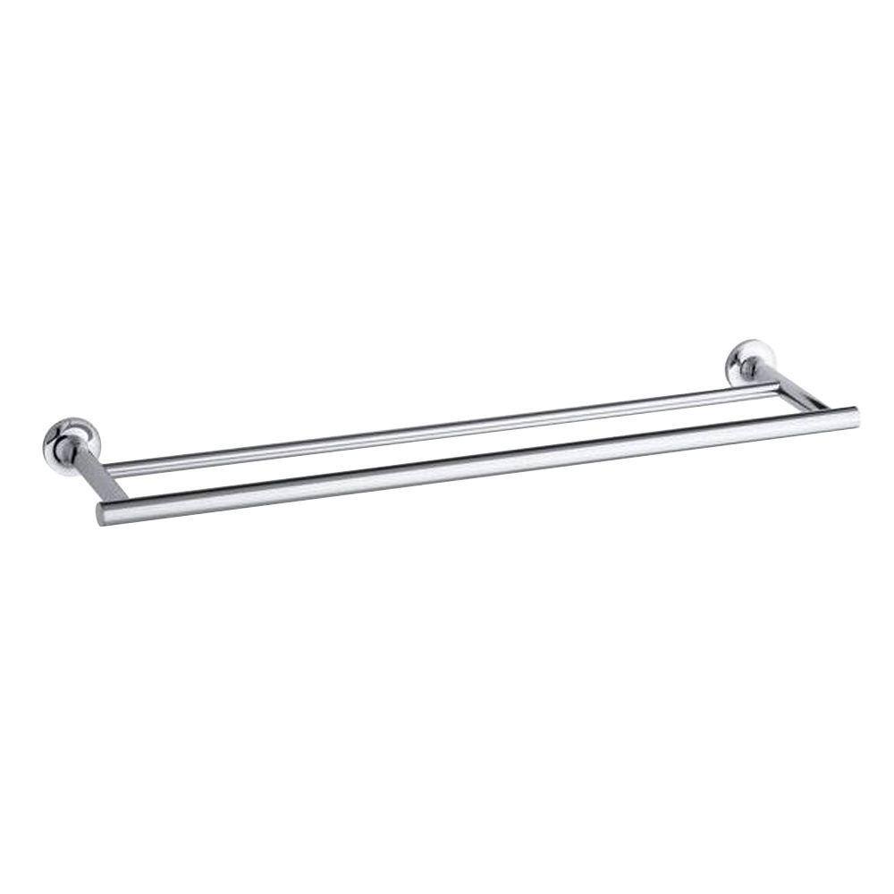 KOHLER Purist 24 in. Double Towel Bar in Polished Chrome K-14375-CP