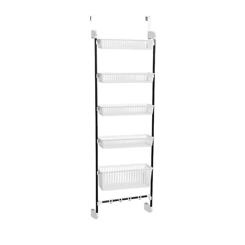 Household Essentials Over-the-Door 5-Basket Storage Rack