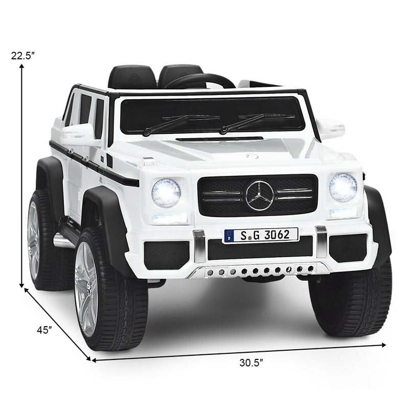 12V Mercedes-Benz G650-S Licensed Kids Ride-On Car, Electric Riding Toy Truck with Remote & Spring Suspension