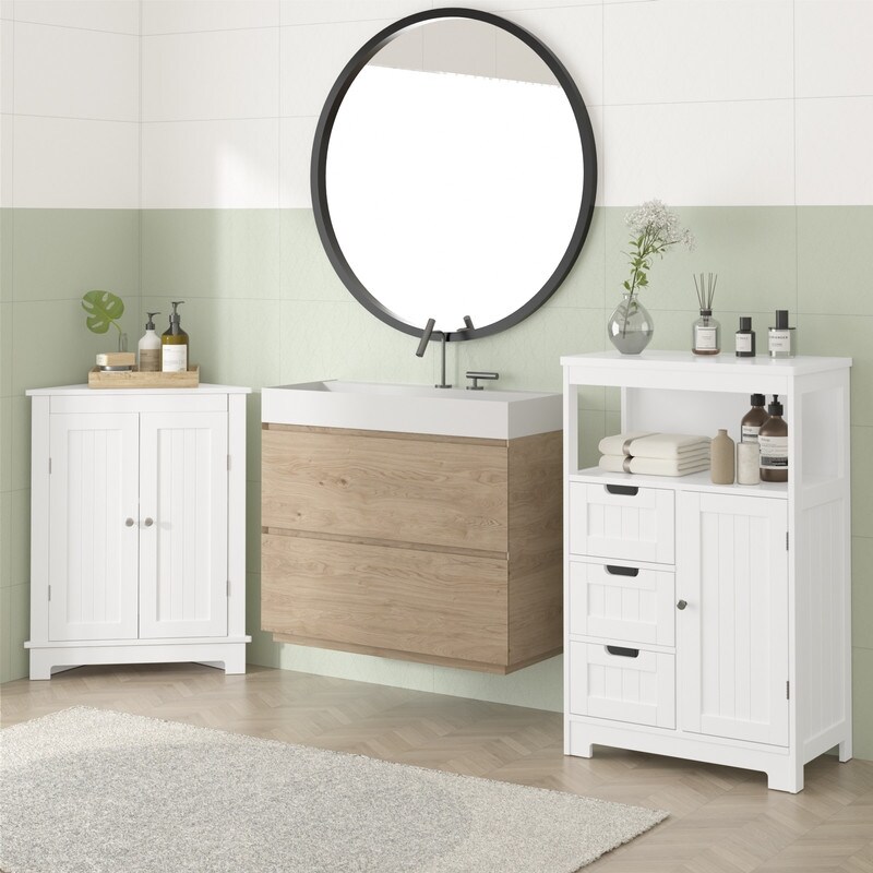 3 drawer Single Door Bathroom Storage Cabinet   23.62\