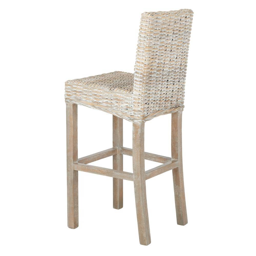 SAFAVIEH Tobie 43.31 in. Light Gray Bar Stool BST6500B