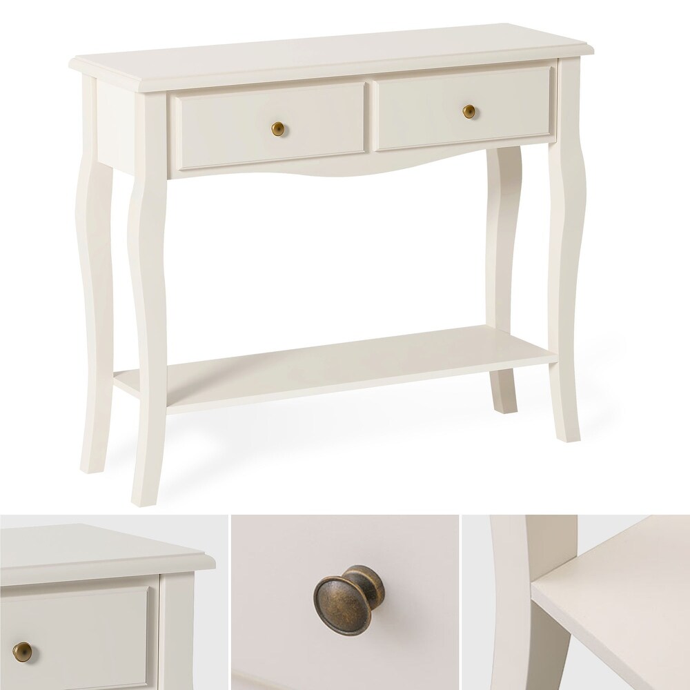 SOGES White Console Table for Hallway Narrow Sofa Table