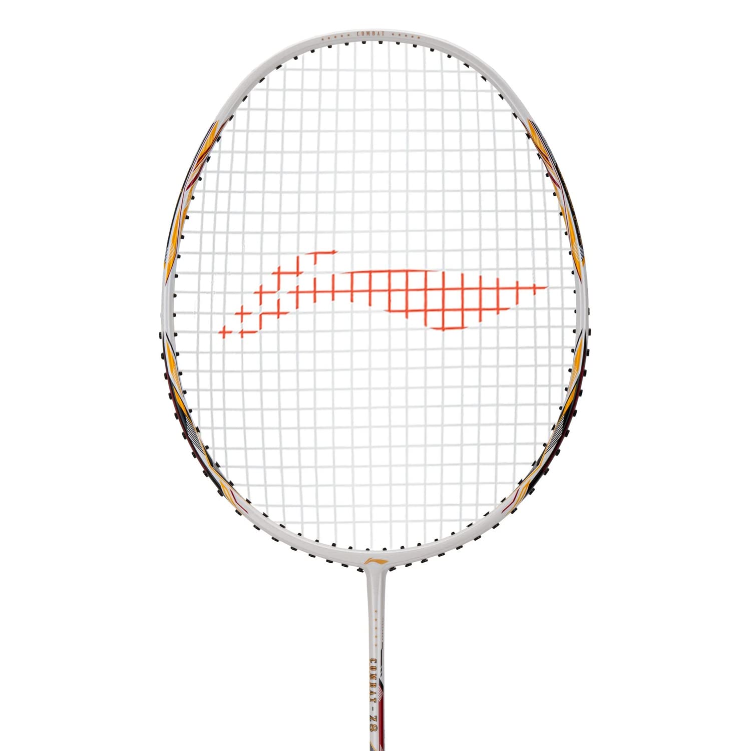 Li-Ning Combat Z8 Badminton Racket (White/Gold/Red) - 80 Grams