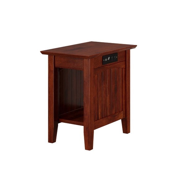 Nantucket Chair Side Table with Charger Burnt Amber