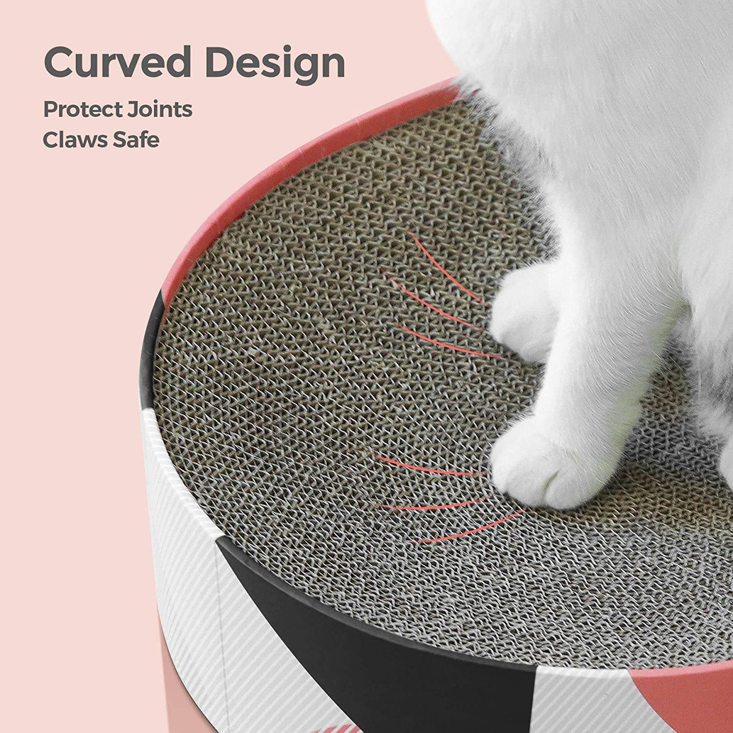 ComSaf Cat Scratcher Cardboard, Cat Bed, Lounge Bed for Cats, Corrugated Scratch Padfor Furniture Protection