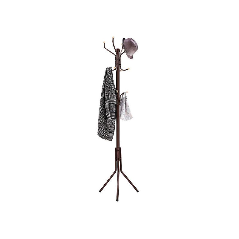 Espresso Metal Coat Rack