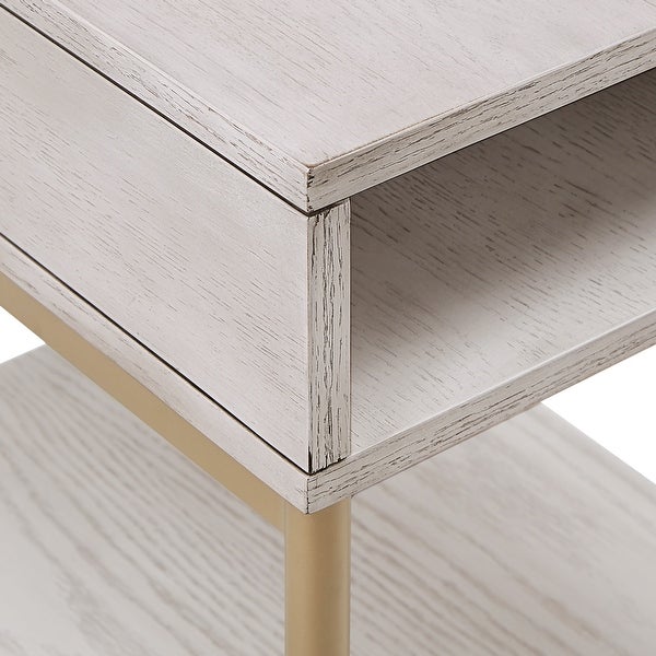 Elio Two-Tone Rectangular End Table with USB Port by iNSPIRE Q Modern - End Table