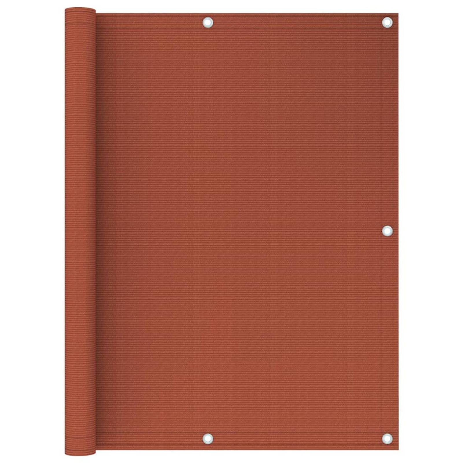 Balcony Privacy Screen Terracotta Red 120x600 Cm Hdpe No.352234