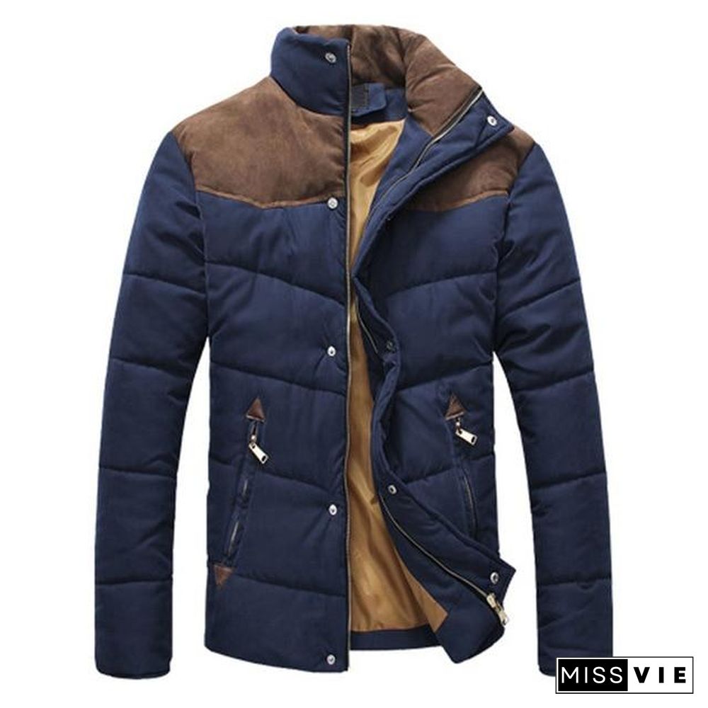 Men Autumn Winter Coats Men Parka Cotton Warm Thick Jackets Padded Coat Male Outerwear Jacket