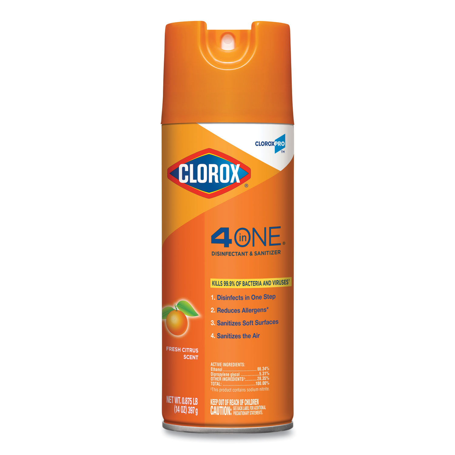 4-in-One Disinfectant and Sanitizer by Cloroxandreg; CLO31043CT