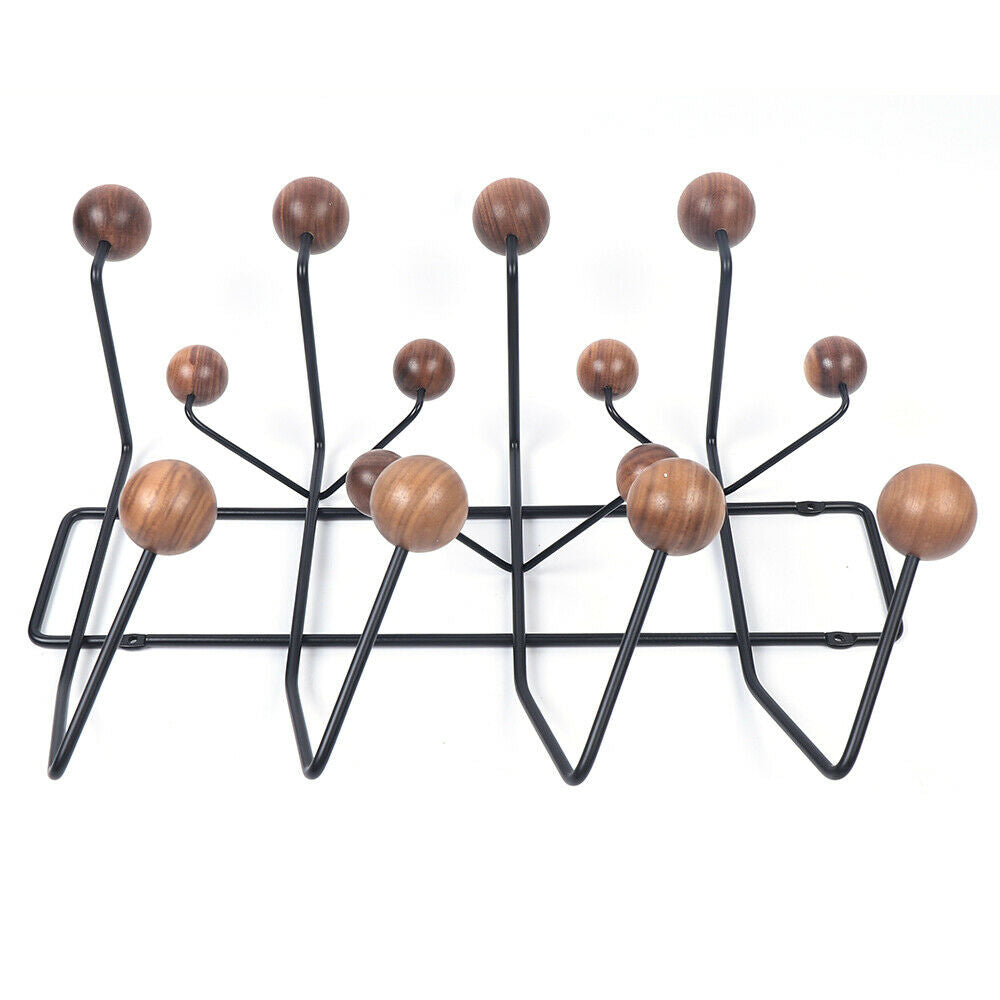 Wall Hanger Coat Rack Hang It All Candy Coat Rack Solid Walnut Wooden Balls Wood Wall Hanger Coat Rack Hang It All Candy Coat Rack Solid Walnut Wooden Balls HatandCoat Racks Wall-mounted Rack