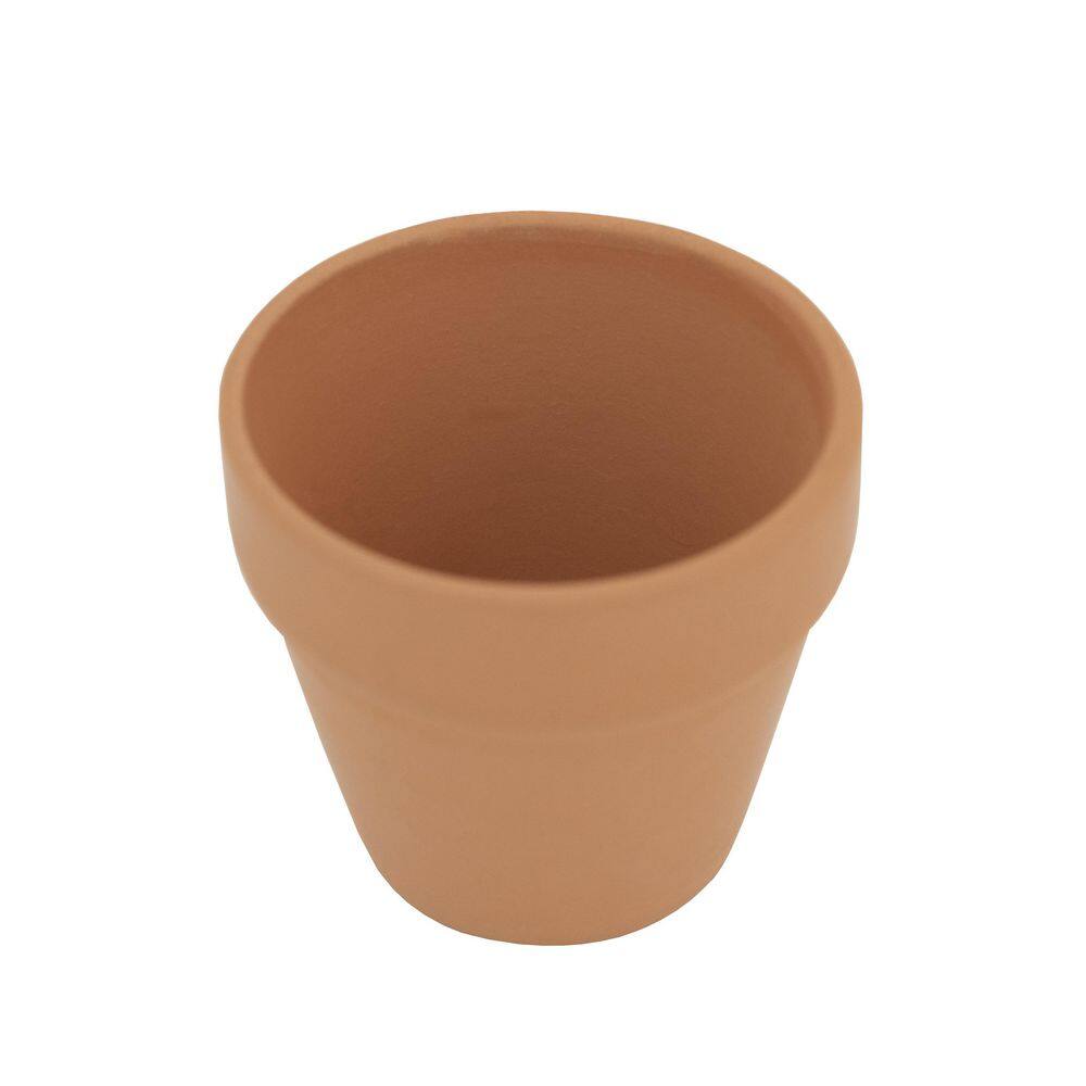 PRIVATE BRAND UNBRANDED Natural 2.25 in. Terra Cotta Ceramic Clay Standard Mini Pot LHDPOTCLST2X2N