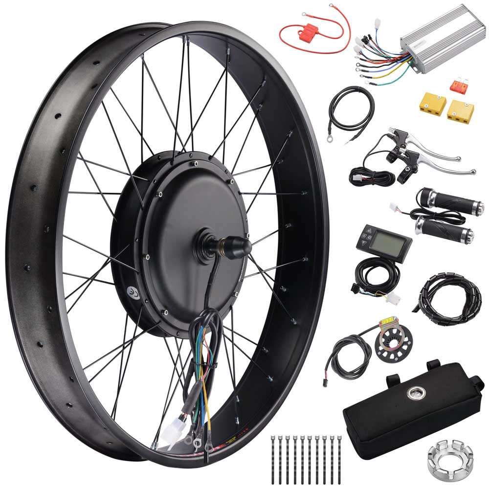 Yescom Bicycle Motor Kit Fat Bike Conversion Kit 1500W 48V 26